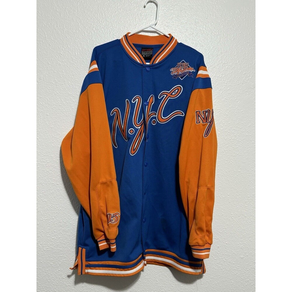 Vintage FUBU City Series Collection NYC METS KNICKS Long Sleeve Stitched Jersey